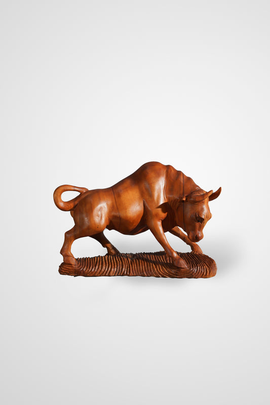 Bull Wood Carving
