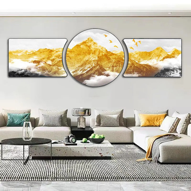 Golden Peaks Wall Art
