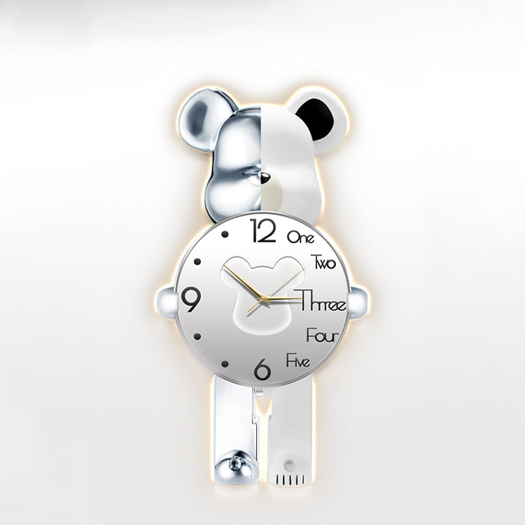 Silver Bear Clock