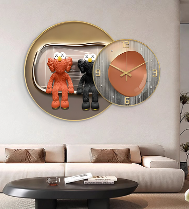 Urban Pop Bear Art & Clock Set