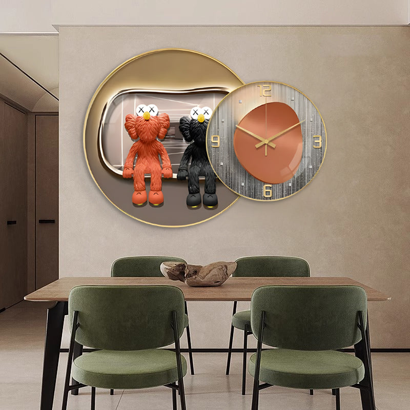 Urban Pop Bear Art & Clock Set