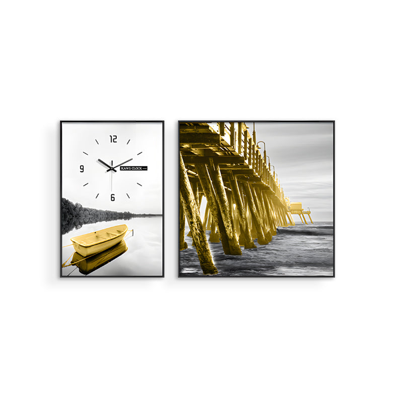 Golden Bridge & Rowing Boat Wall Set