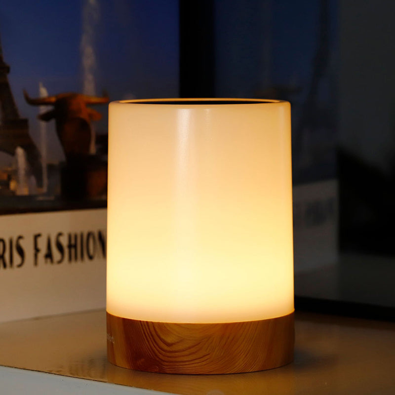 Decorative Night Light Bedside Lamp With USB Port Rechargeable LED Desk Lamp