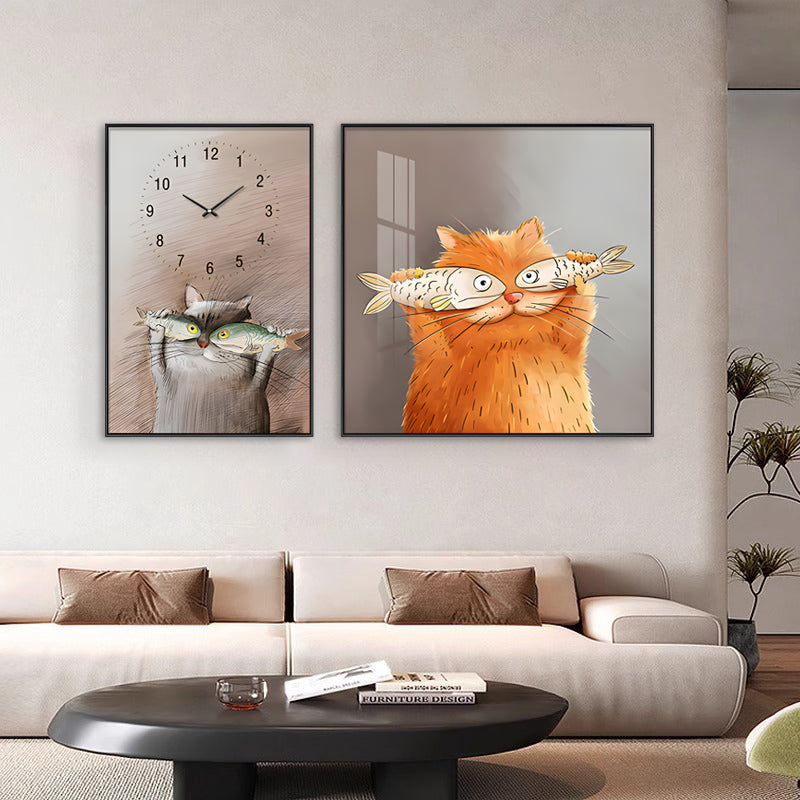 The Curious Catch Wall Clock